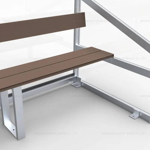 Banc de touche 4 places pour aménagement des stades